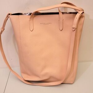 Ralph Lauren fragrances faux leather shoulder/tote bag.